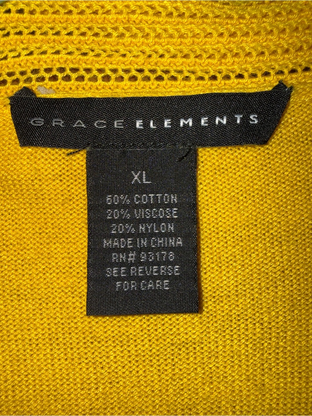 Grace Elements Bright Yellow Open-Front Ribbed Cardigan - Picture 2 of 4